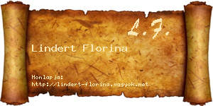 Lindert Florina névjegykártya